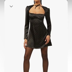 WeWoreWhat Long Sleeve Polka Dot mini dress